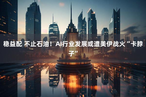 稳益配 不止石油！AI行业发展或遭美伊战火“卡脖子”